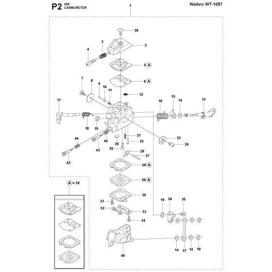 Carburetor Assembly For Husqvarna 439 Chainsaw