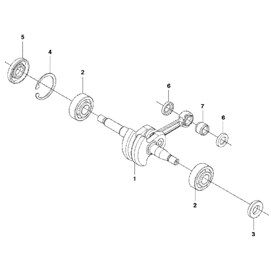 Crankshaft Assembly For Husqvarna 439 Chainsaw