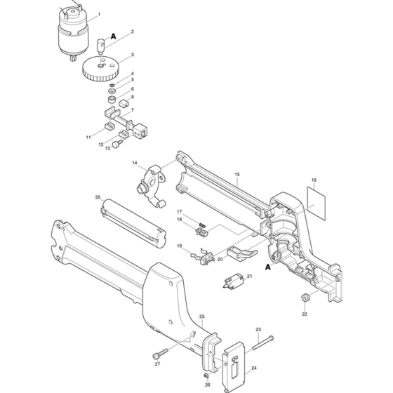 Main Assembly for Makita 4390D Cordless Reciprocating Saws