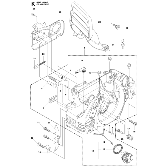 Crankcase Assembly for Husqvarna