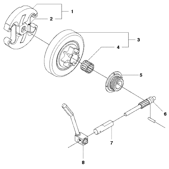 Clutch & Oil Pump for Husqvarna 445e