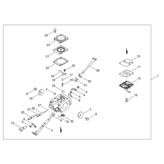 Carburettor for Shindaiwa 451S