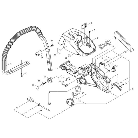 Shindaiwa 452S Chainsaw Handle