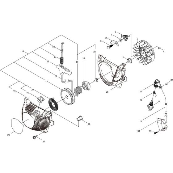 Starter, Magneto for Shindaiwa 452S