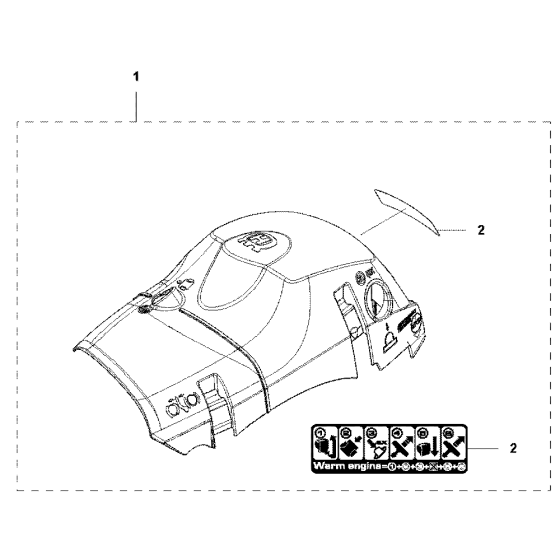 Cylinder Cover Assembly For Husqvarna 455 Rancherii Chainsaw