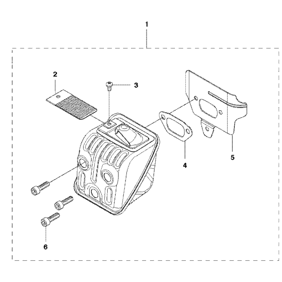 Muffler Assembly For Husqvarna 460 Chainsaw