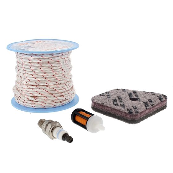 Service Kit w/ Ø 3mm x 30.5m Starter Rope for Stihl KM 90 R Kombi Engines 