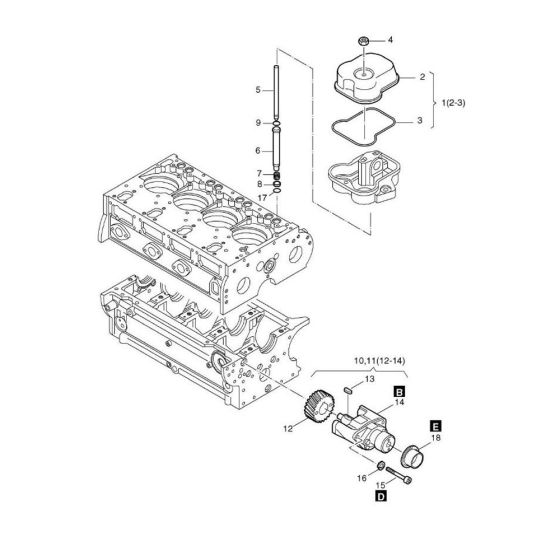 Cover Cylinder Assembly for Hatz 4L40 Diesel Engine