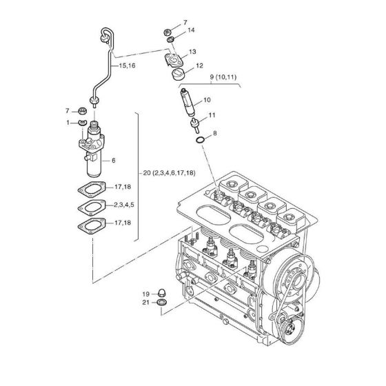 Injection Equipment Assembly for Hatz 4L40 Diesel Engine