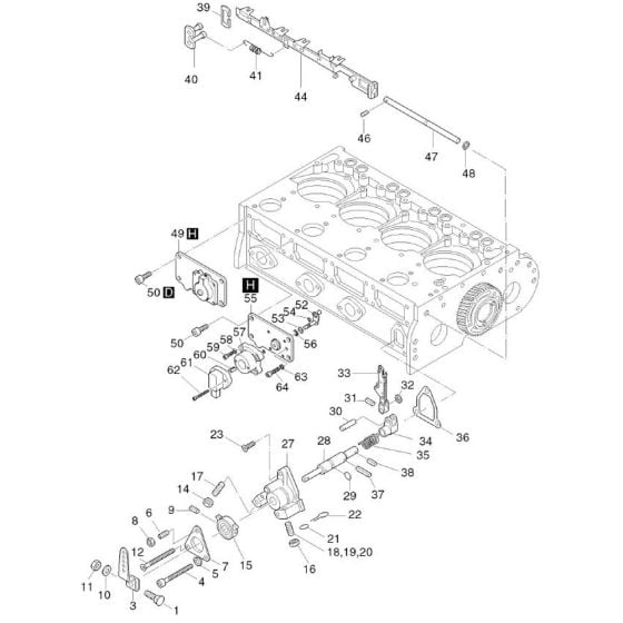 Speed Control Assembly for Hatz 4L42C Diesel Engines