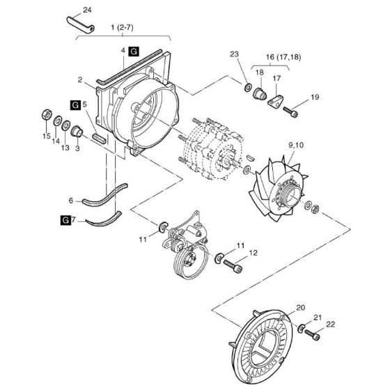 Blower Assembly for Hatz 4L43C Diesel Engines