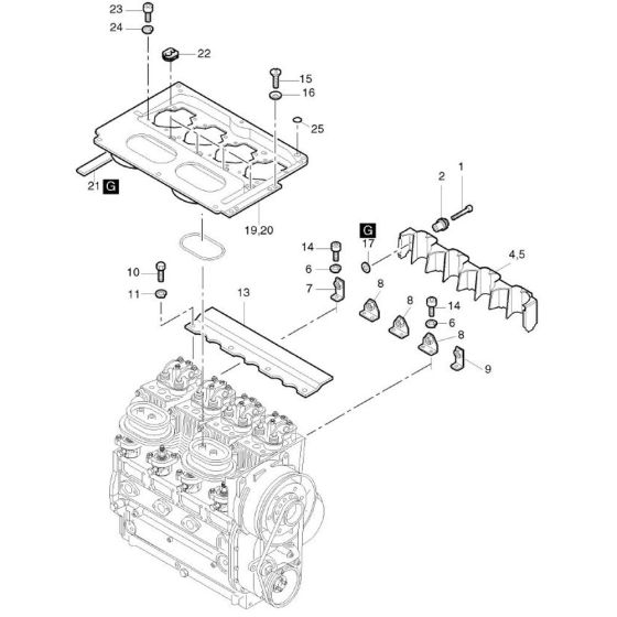 Air Ducting Assembly for Hatz 4L43C Diesel Engines