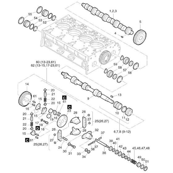 Camshaft, Governor, Timer