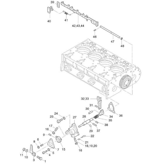 Speed Control Assembly for Hatz 4M40