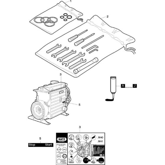 Hatz 4M41 Accessories Assembly