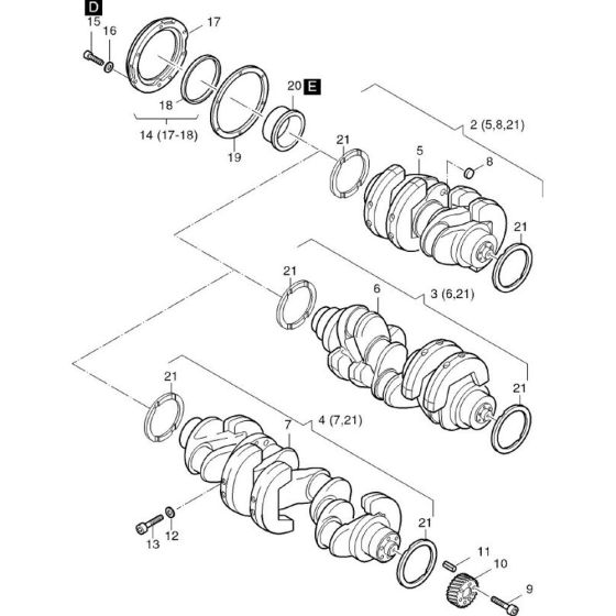 Crankshaft Assembly for Hatz 4M41