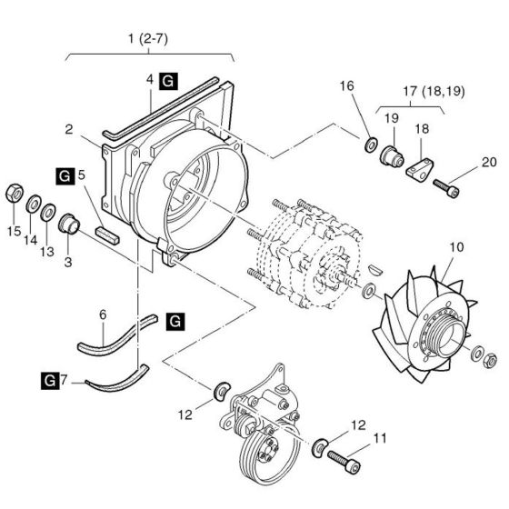 Blower Assembly for Hatz 4M42