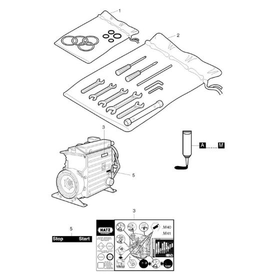 Hatz 4M42 Accessories Assembly