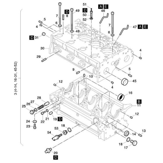 Crankcase Assembly for Hatz 4M42