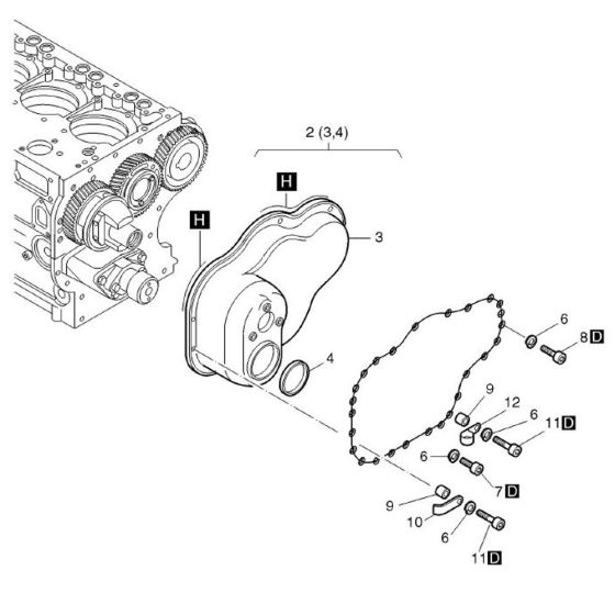 Timing Cover for Hatz 4M43