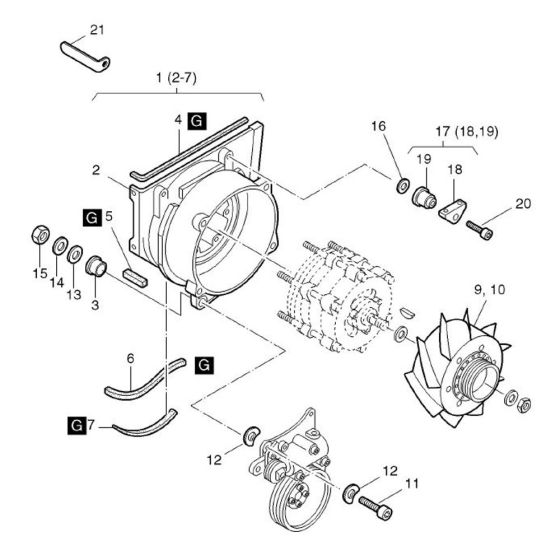 Blower Assembly for Hatz 4M43