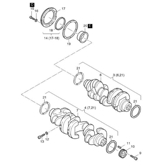 Crankshaft Assembly for Hatz 4M43