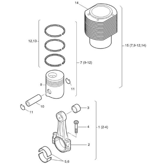 Hatz 4M43 Engine Assembly