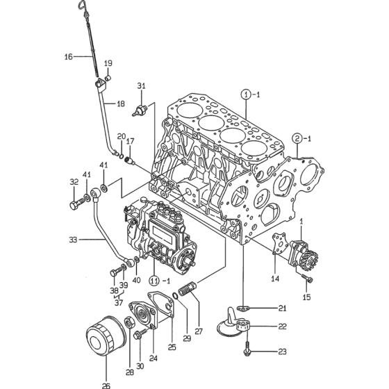 Oil System Assembly for Yanmar 4TNE84 Engine