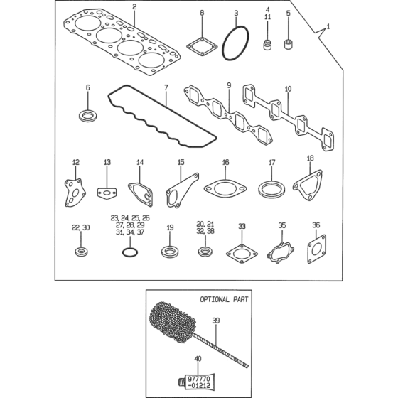 Gasket Set Assembly for Yanmar 4TNE84T Engine