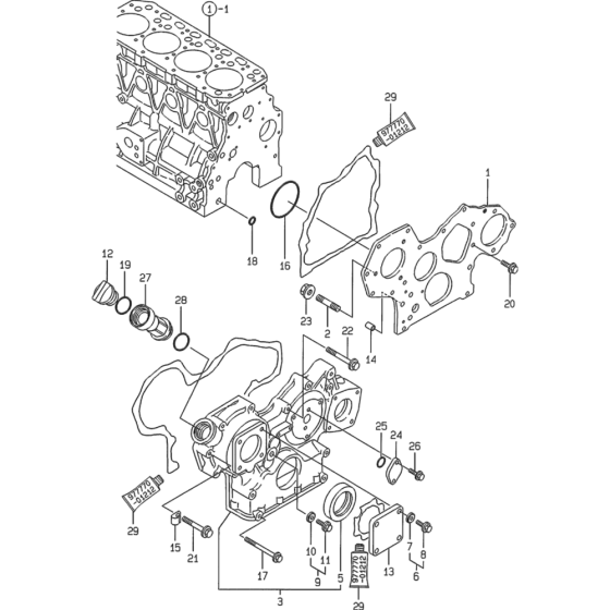 Gear Housing Assembly for Yanmar 4TNE84T Engine