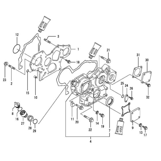 Gear Housing for Yanmar 4TNE88