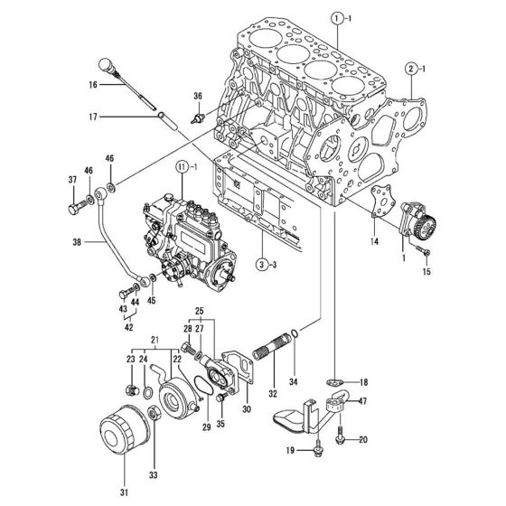 Oil System Assembly for Yanmar