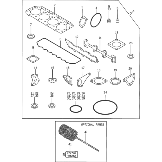 Gasket Set Assembly for Yanmar 4TNE88 Engine