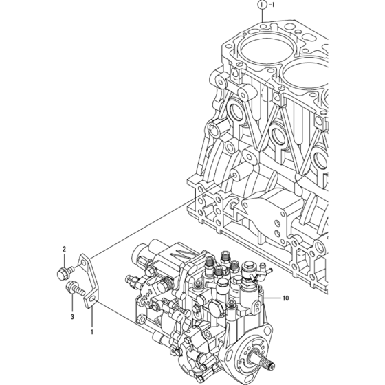 Fuel Injection Pump Assembly for Yanmar 4TNV84-KWA Engine