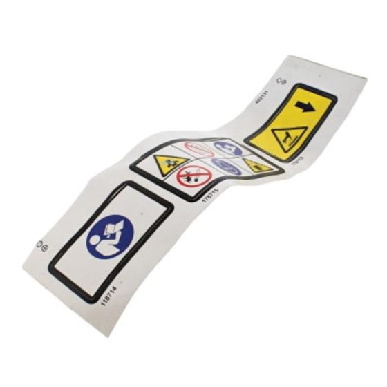 Label Sheet for Wacker Neuson VP1030R, VP1340R Compactor - OEM No. 5000402131