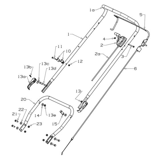 Handle Assembly for Masport 500AL