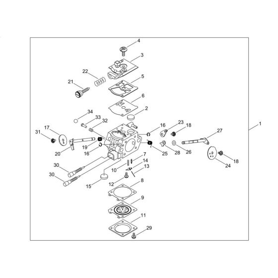 Carburettor for Shindaiwa 501SX