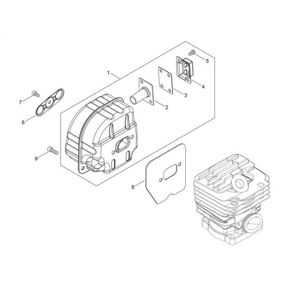 Muffler for Shindaiwa 501SX