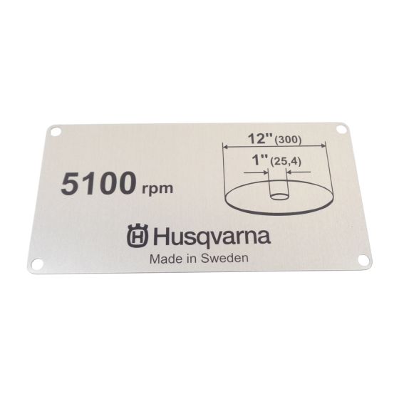 Label 12" for Husqvarna K760 - 506 28 41 04