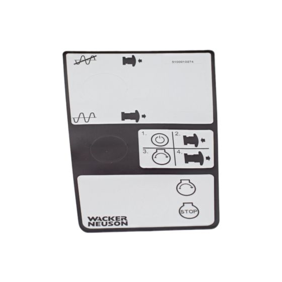 Label for Wacker DPU90, DPU110 Plate Compactors - 5100010274
