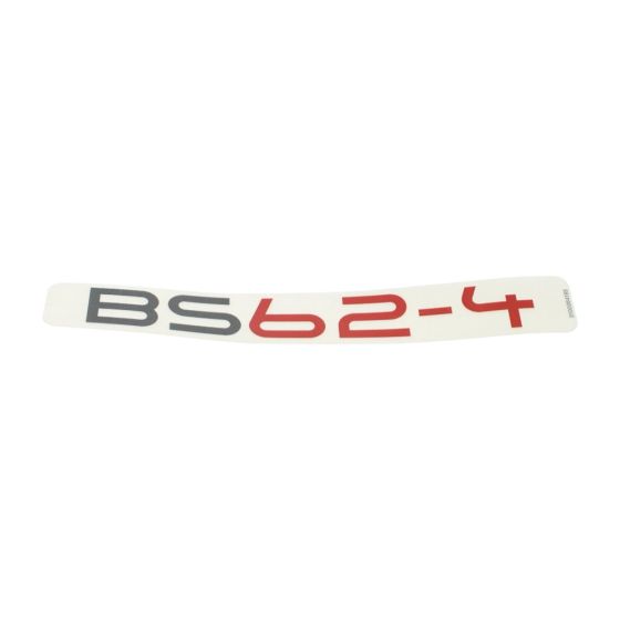 Type Label for Wacker BS62-4 Rammer - OEM No. 5100064195