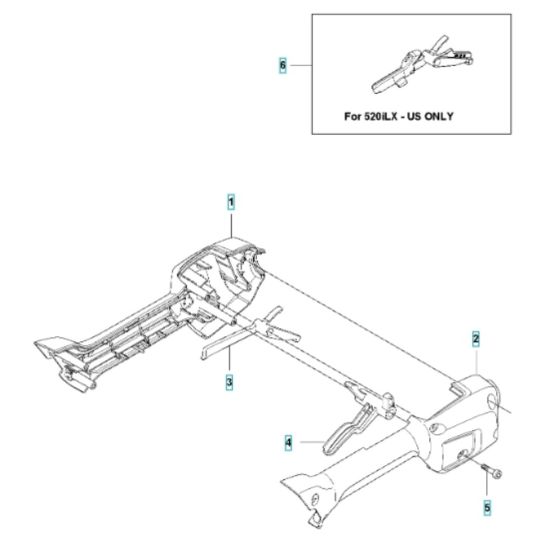 Handle for Husqvarna 520iLX