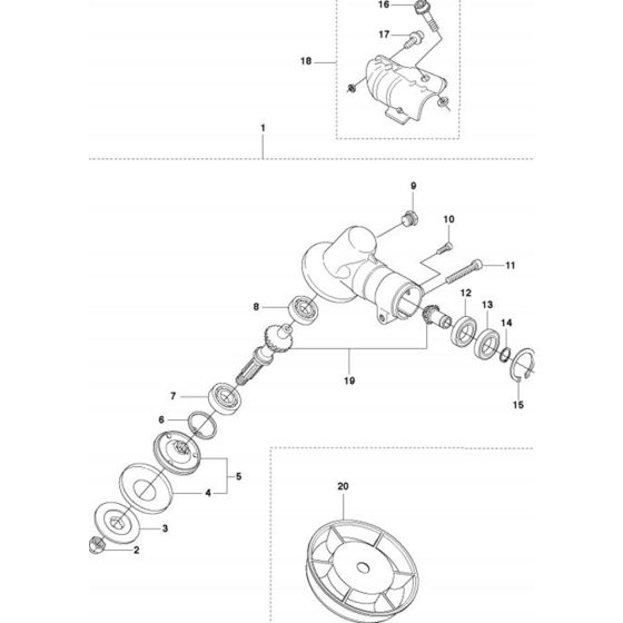 Bevel Gear for Husqvarna 524 L Trimmer/ Edgers