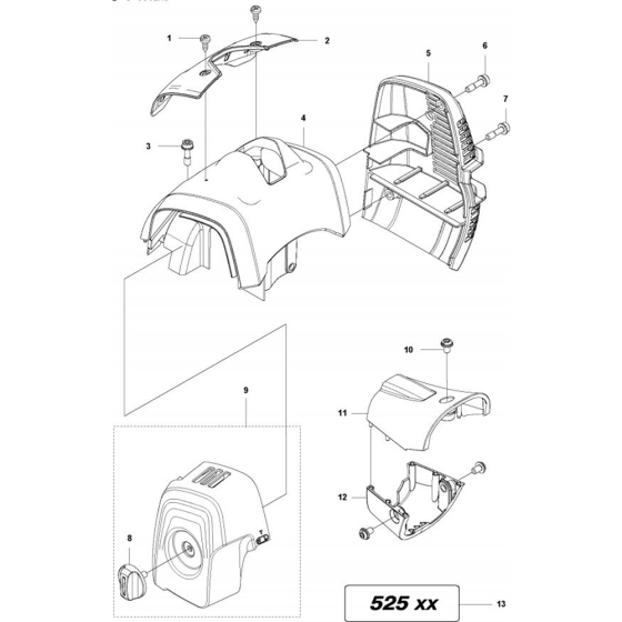 Cover for Husqvarna 524 L Trimmer/ Edgers