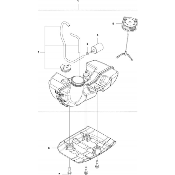 Fuel Tank for Husqvarna 524 L Trimmer/ Edgers