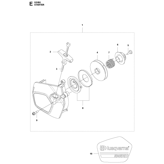 Starter Assembly for Husqvarna 525BX Leaf Blower