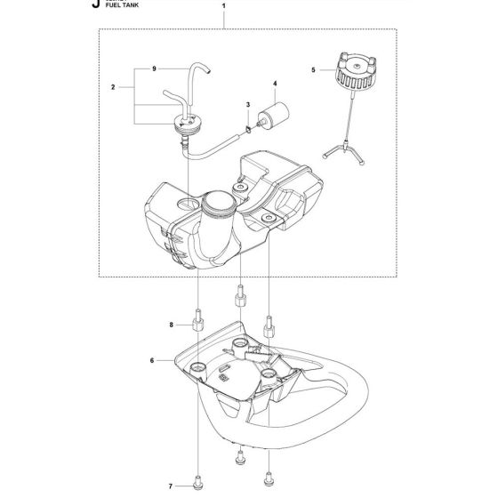 Fuel Tank Assembly for 525HE4