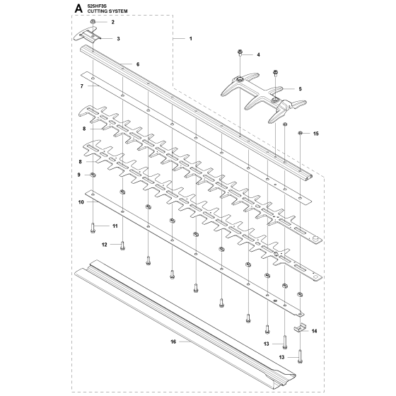 Cutting Equipment Assembly for Husqvarna 525 HF3S Hedge Trimmers