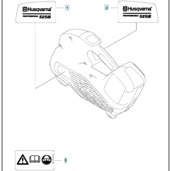 Decal Assembly for 525iB Blower