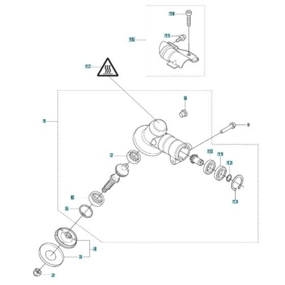 Bevel Gear for Husqvarna 525iLXT